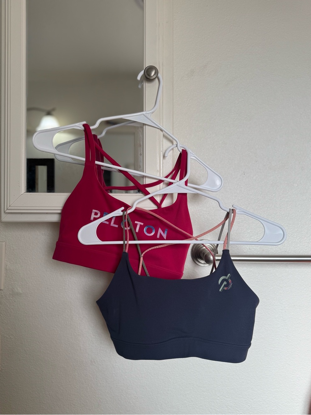 Peloton Strappy Sports Bras - Magenta & Navy